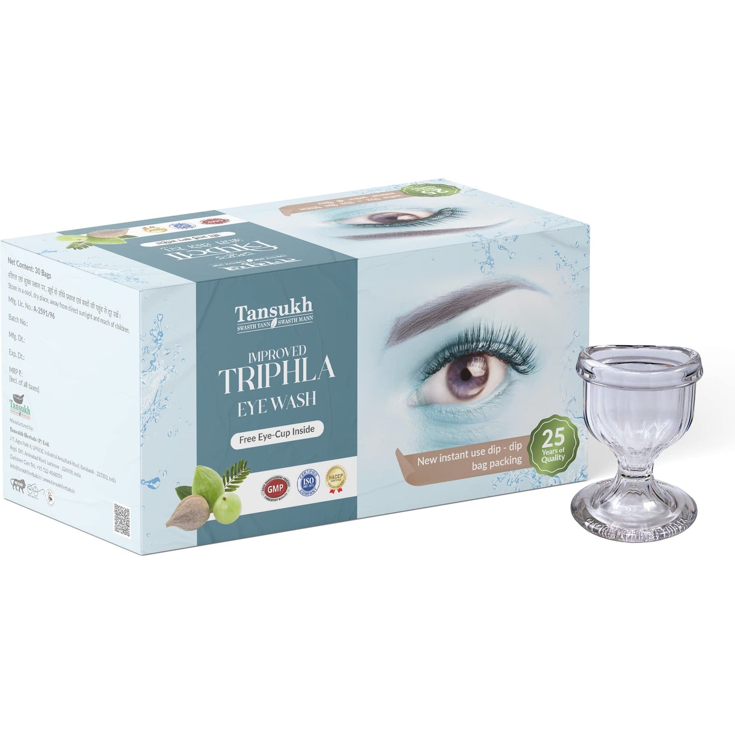 Improved Triphala Eye Wash with Free Eye Wash Cup