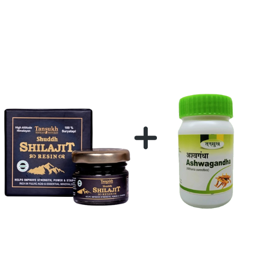 Shilajit Resin + Ashwagandha Tabs ( Vigor and Vitality ) COMBO PACK