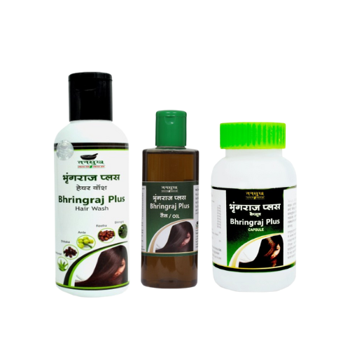 Tansukh Bhringraj Plus Shampoo  Bhringraj Plus Oil  Bhringraj Plus Capsule Hair Care COMBO PACK Bottle of 100 ML