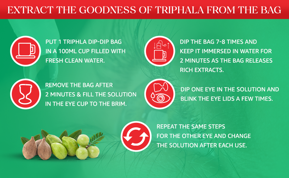 Improved Triphala Eye Wash with Free Eye Wash Cup